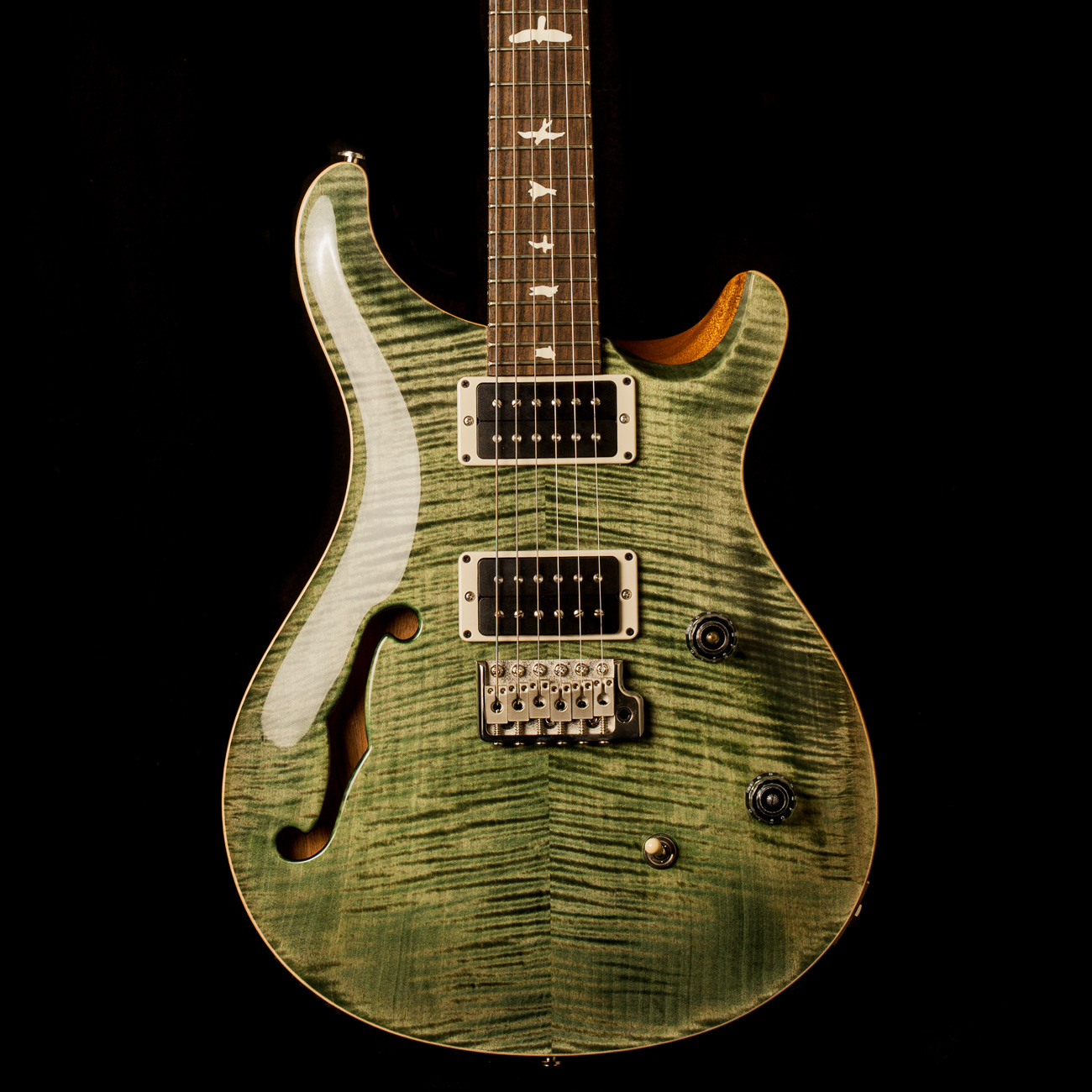 Prs ce 24 semi deals hollow trampas green