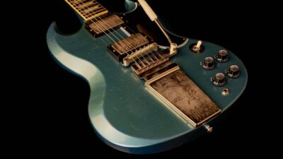 Gibson SG Standard 1964 Maestro Vibrola Antique Pelham Blue Murphy Lab  Light Aged - Gitarren Total