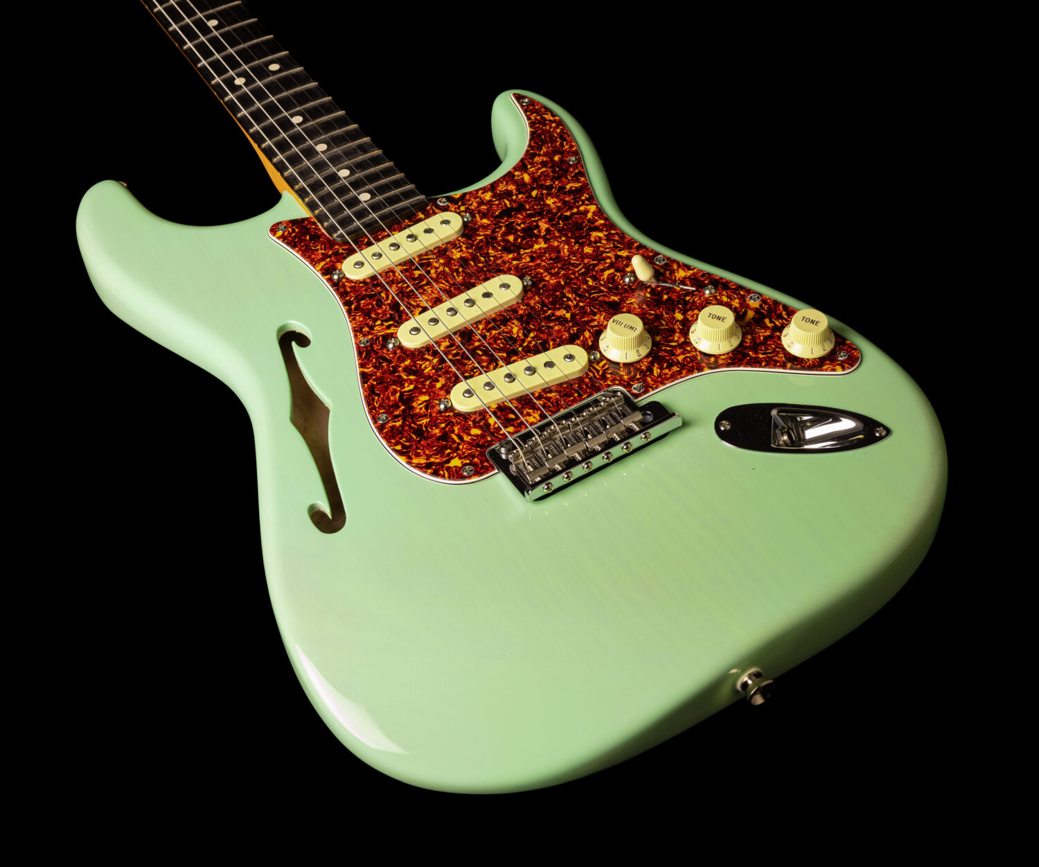 Fender Stratocaster American Professional II Thinline Transparent Surf Green – Bild 6