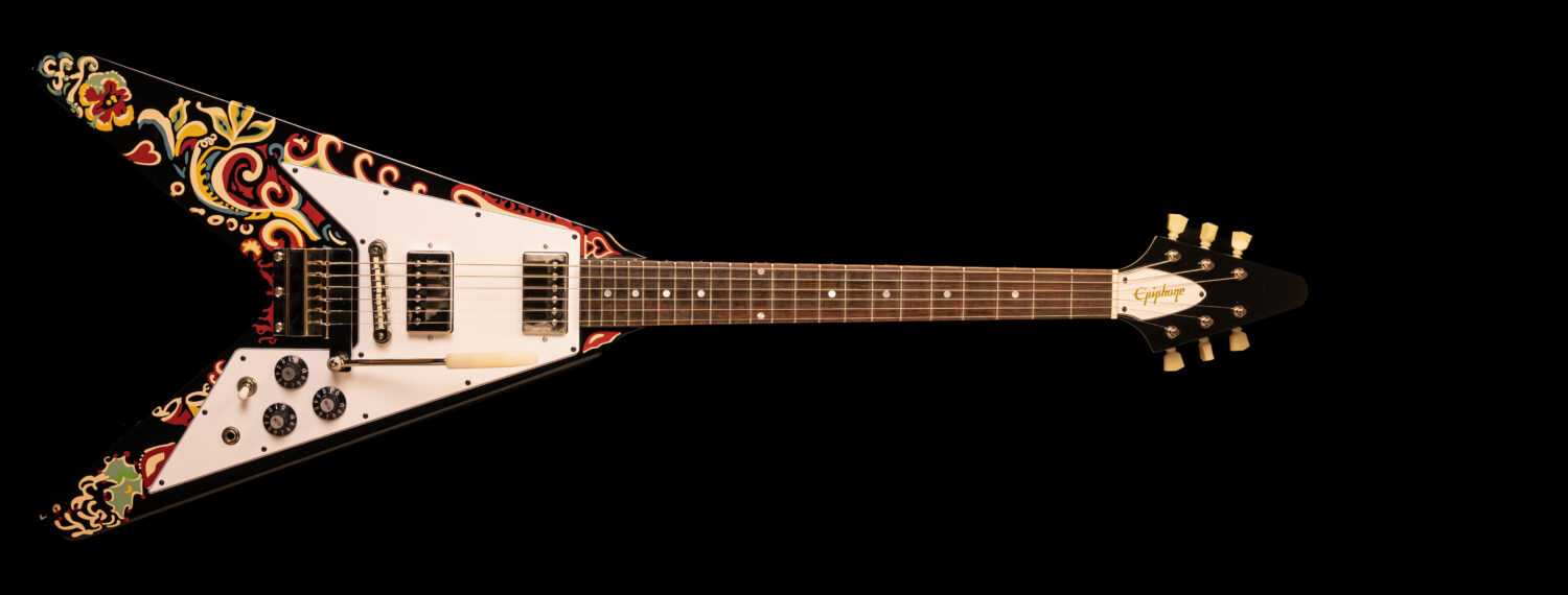 Epiphone Flying-V Jimi Hendrix "Love Drops" Ebony